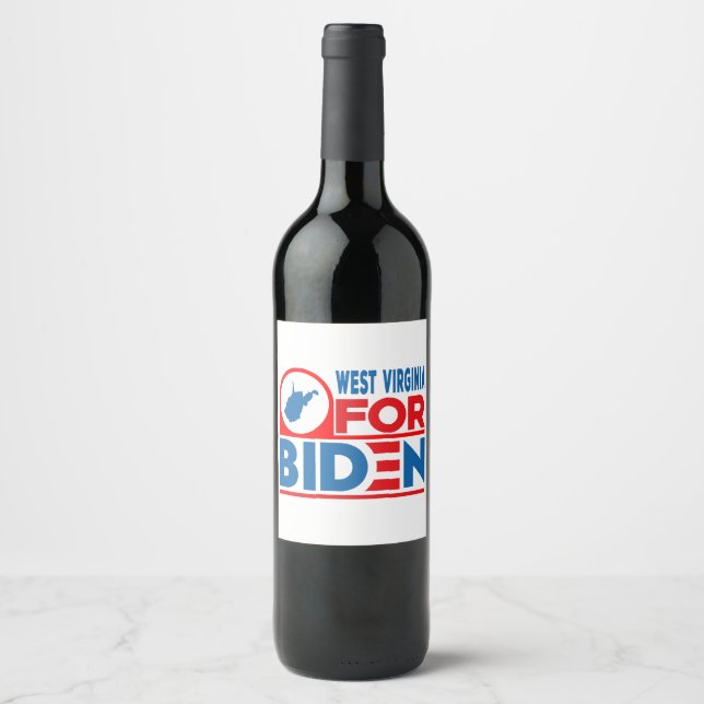 WEST VIRGINIA For Biden Wine Label (Front)
