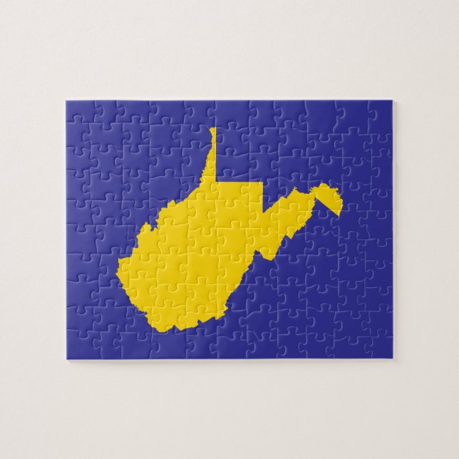 West Virginia Gold and Blue Jigsaw Puzzle (Horizontal)