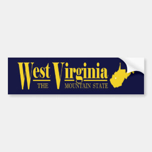 West Virginia Gold Bumper Sticker