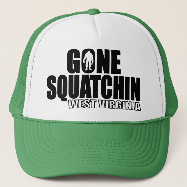 WEST VIRGINIA Gone Squatchin - Original Bobo Trucker Hat (Front)