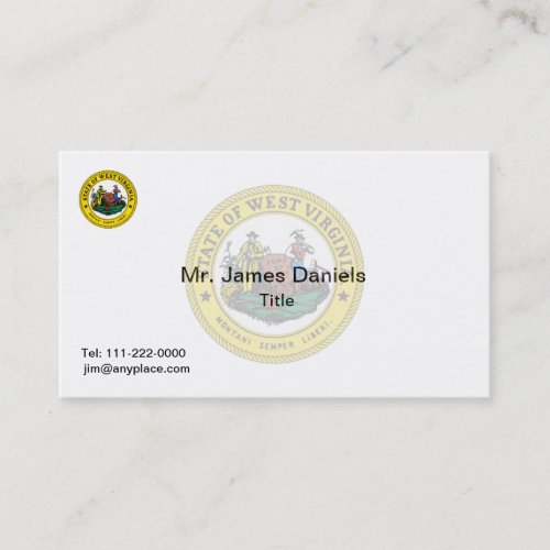 West Virginia Great Seal Business Card