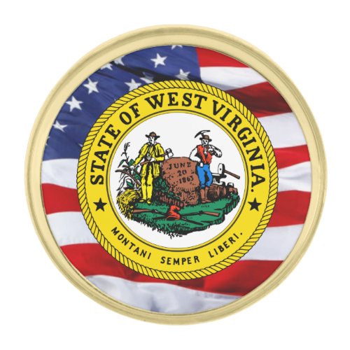 West Virginia Great Seal Lapel Pin