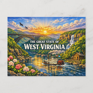 West Virginia Greetings Postcard 