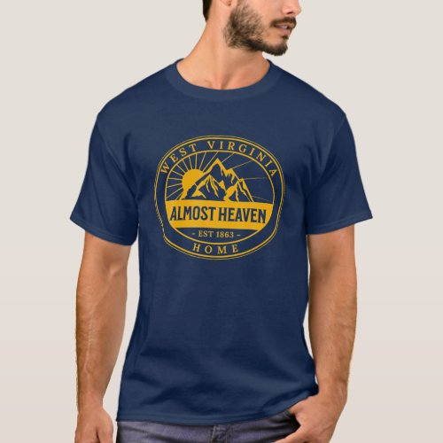 West Virginia Home 304 Almost Heaven Outdoors Vint T_Shirt