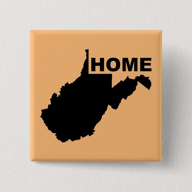 West Virginia Home Away From State Button Badge (Front)