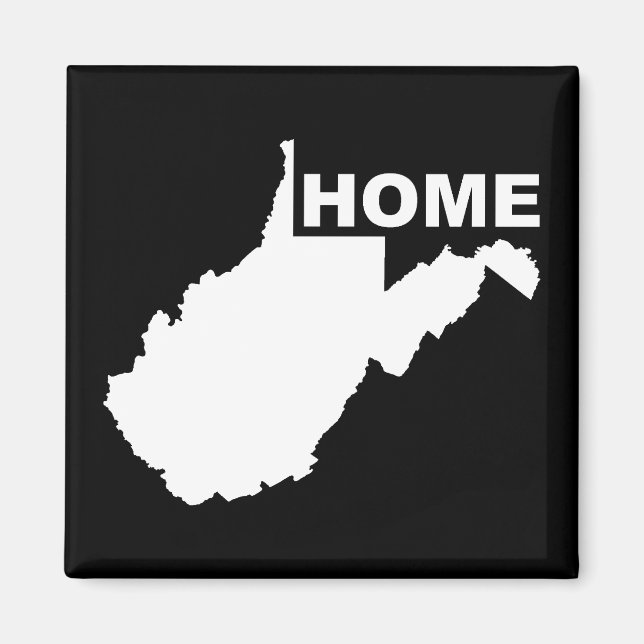 West Virginia Home Away From State Fridge Magnet (Front)