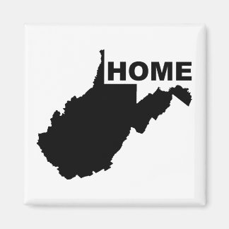 West Virginia Home Away From State Fridge Magnet