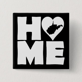 West Virginia Home Heart State Button Badge Pin