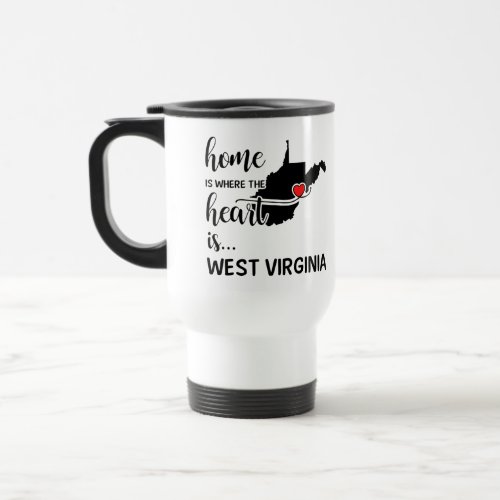 West Virginia home is where the heart is Travel Mug