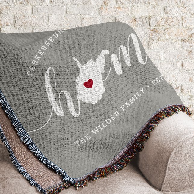 West Virginia Home State Personalized Throw Blanket (Creator Uploaded)