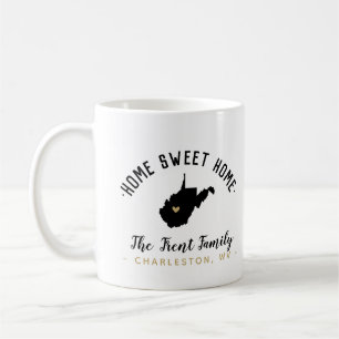 West Virginia Home Sweet Home Family Monogram Mug