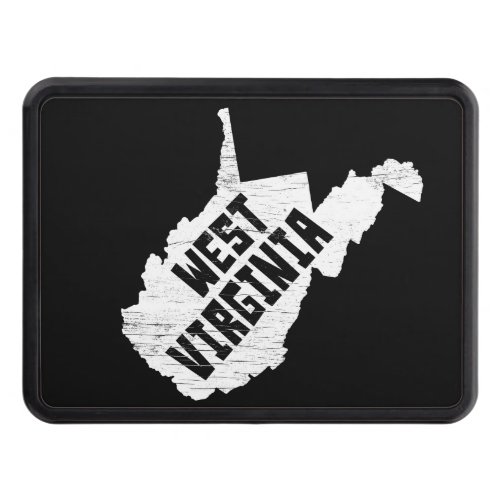 West Virginia Home Vintage White Map Hitch Cover