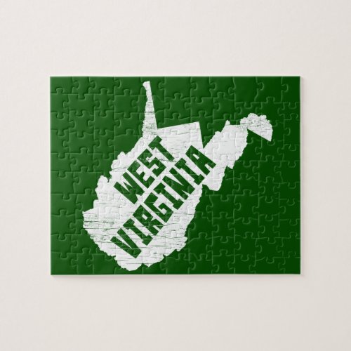 West Virginia Home Vintage White Map Jigsaw Puzzle