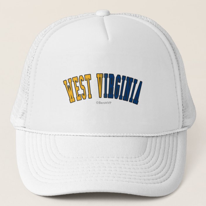West Virginia in State Flag Colors Hat