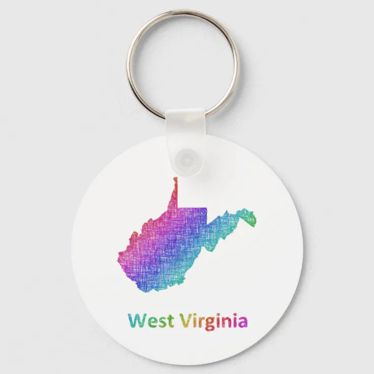 West Virginia Keychain Zazzle