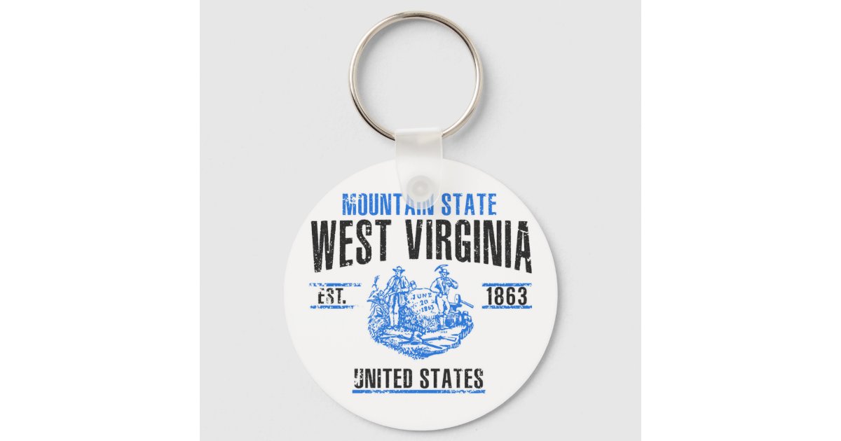 West Virginia Keychain Zazzle