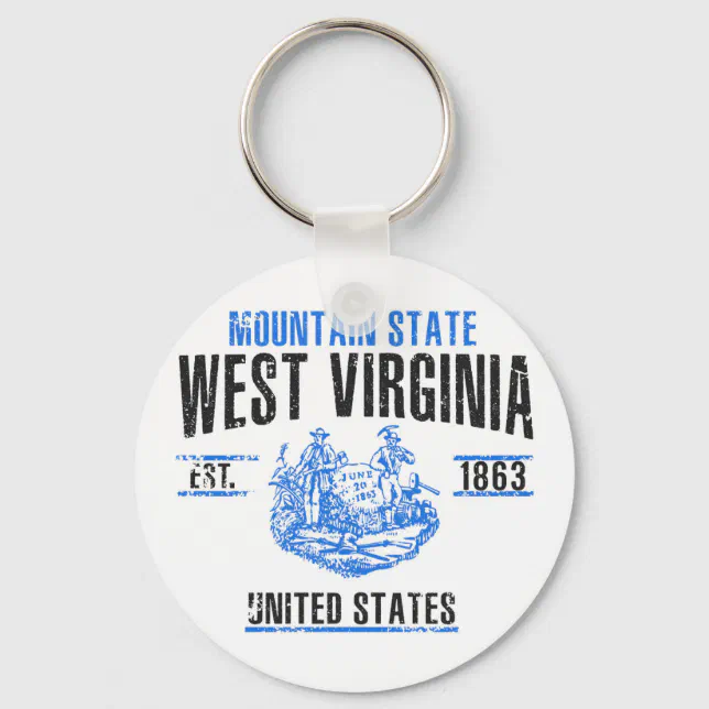 West Virginia Keychain Zazzle