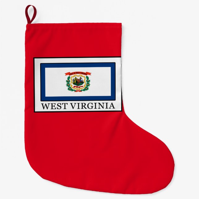 West Virginia Large Christmas Stocking (Front)