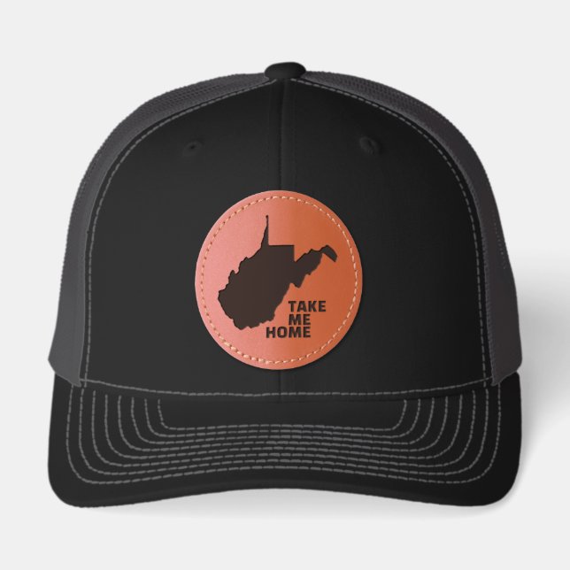 West Virginia Leather Patch Hat (Front)