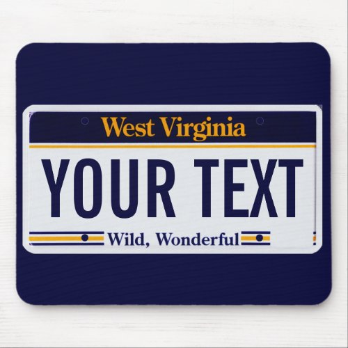 West Virginia license plate mouse pad