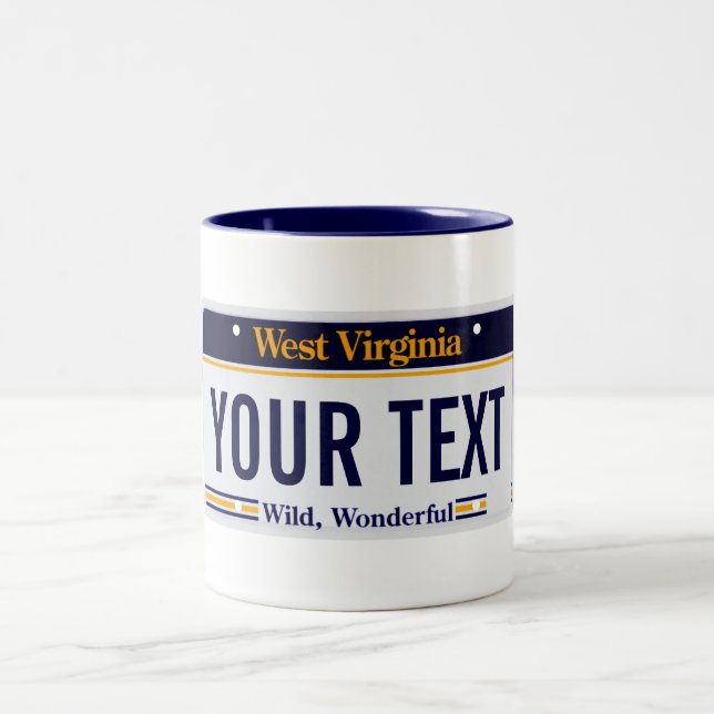 West Virginia license plate mug (Center)