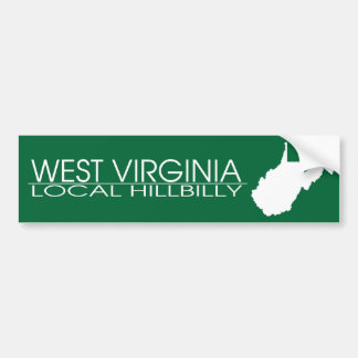 West Virginia Local Hillbilly, Marshall Colors Bumper Sticker