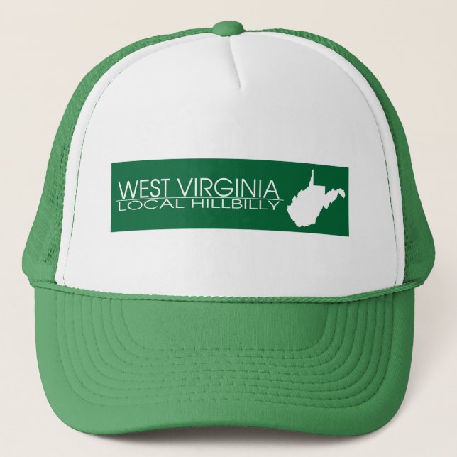 West Virginia Local Hillbilly, Marshall Colors Trucker Hat (Front)