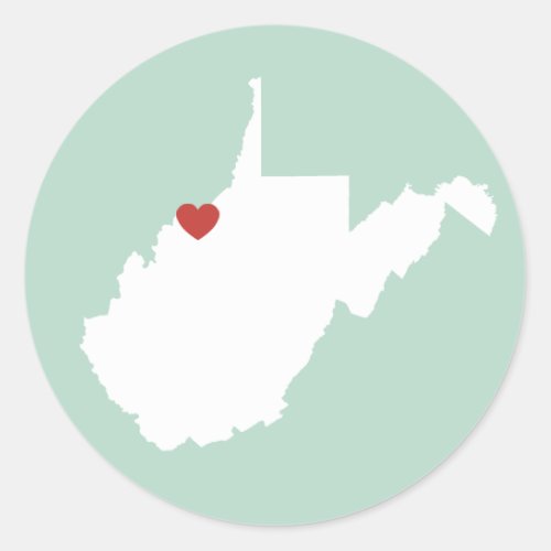 West Virginia Love _ Customizable Sticker