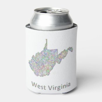 West Virginia Map Can Cooler by ZYDDesign at Zazzle