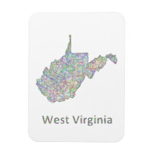 West Virginia map Magnet