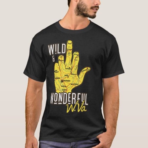 West Virginia Map WV Middle Finger Funny WV T_Shirt