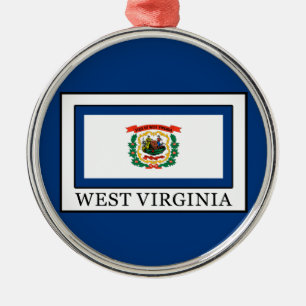 West Virginia Metal Ornament