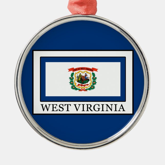 West Virginia Metal Ornament (Front)