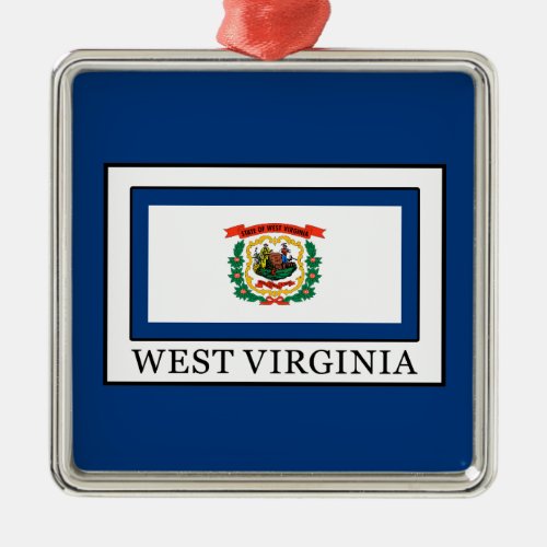 West Virginia Metal Ornament