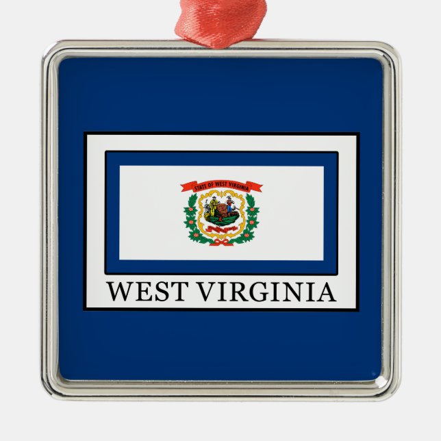 West Virginia Metal Ornament (Front)