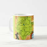 West Virginia Monongahela Valley Mug<br><div class="desc">Terrific vintage  postcard map from West Virginia's Monongahela Valley repurposed!</div>