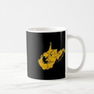 West Virginia Mountain Gold And Blue Fly Fishing F Coffee Mug