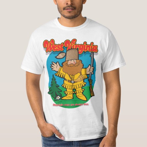 West Virginia mountain man shirt F/B | Zazzle