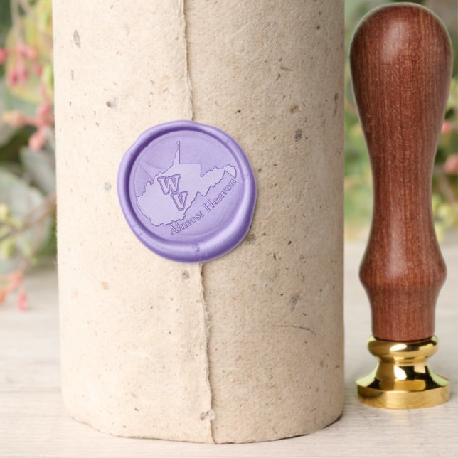 West Virginia Mountain State Appalachia Wax Seal Stamp (Insitu (Parchment))