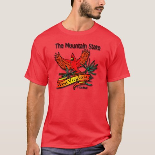 West Virginia Mountain State Cardinal T_Shirt