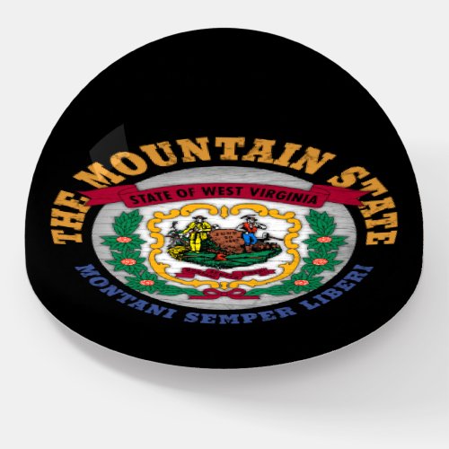 WEST VIRGINIA MOUNTAIN STATE FLAG PAPERWEIGHT