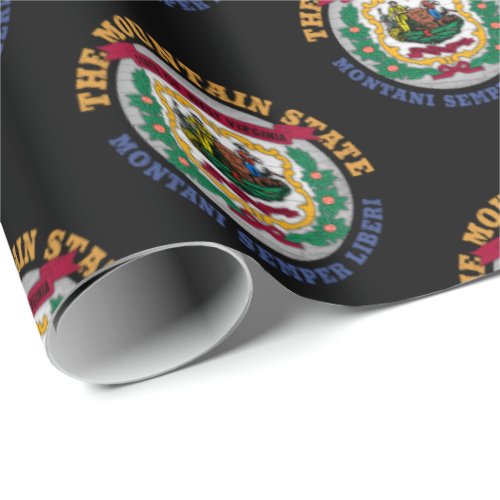 WEST VIRGINIA MOUNTAIN STATE FLAG WRAPPING PAPER