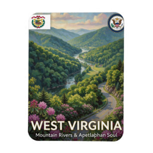 West Virginia Mountain State Heritage 🏔️ Magnet