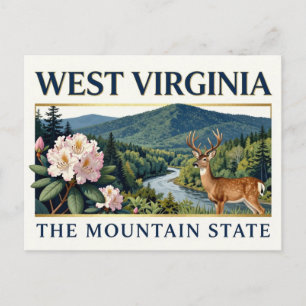 WEST VIRGINIA Mountain State Heritage Postcard