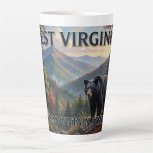 West Virginia Mountain State Wildlife Gift Latte Mug