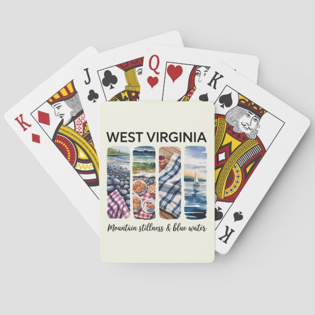 West Virginia – Mountain Stillness & Blue Water Poker Cards (Back)