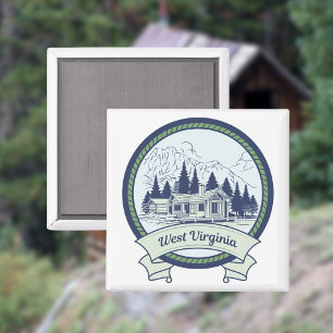 West Virginia Mountains Magnet