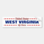 [ Thumbnail: West Virginia - My Home - United States; Hearts Bumper Sticker ]