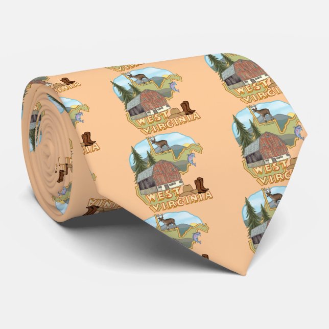 West Virginia Neck Tie (Rolled)