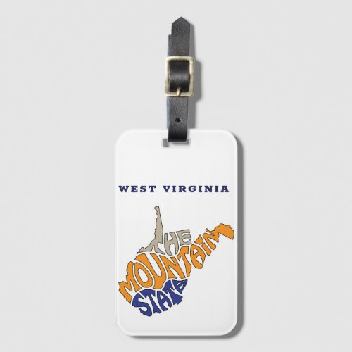 West Virginia Nickname Word Art Luggage Tag